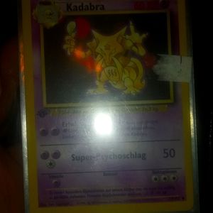 A first edition kadabra pokemon card